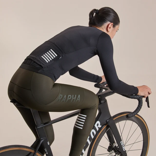 Rapha W's Pro Team LS Midweight Trøye Black/White, Str. S 