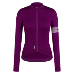 Rapha W's Pro Team LS Midweight Trøye Deep Magenta/White, Str. S