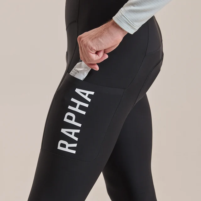 Rapha Men's Pro Team LW Cargo Bukse Black/White, Str. S 