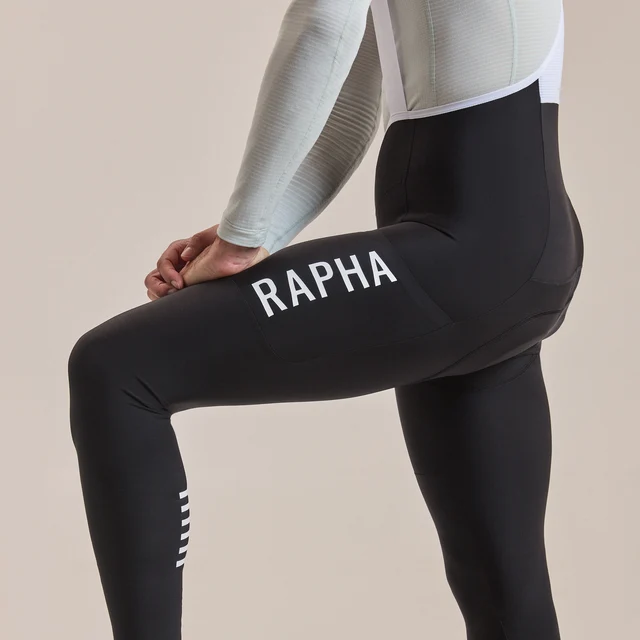 Rapha Men's Pro Team LW Cargo Bukse Black/White, Str. S 