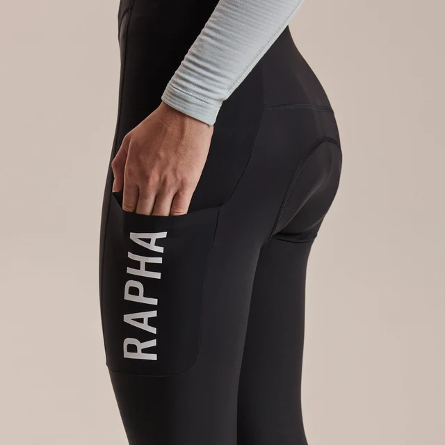 Rapha W's Pro Team LW Cargo Bukse Black/White, Str. S 