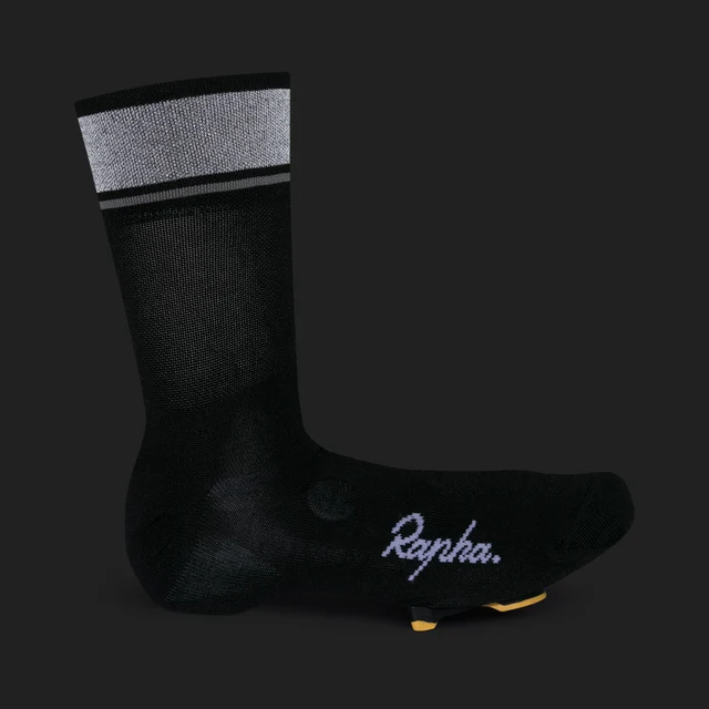 Rapha Reflective Oversocks Skotrekk Black/White, Str. L 