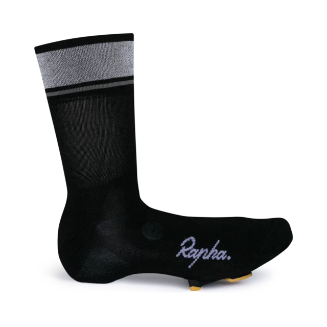 Rapha Reflective Oversocks Skotrekk Black/White, Str. L 