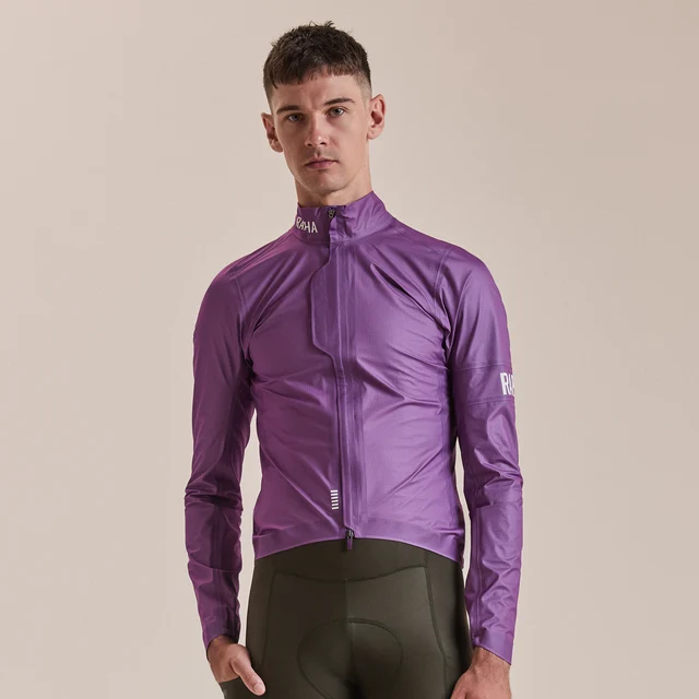 Rapha Men's Pro Team Gore-Tex Regnjakke Deep Magenta/White, Str. S 