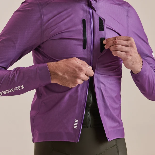 Rapha Men's Pro Team Gore-Tex Regnjakke Deep Magenta/White, Str. S 