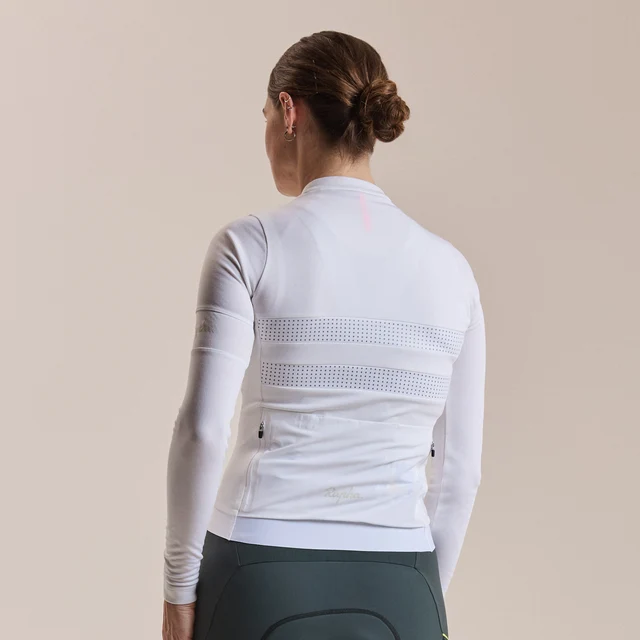 Rapha W's Brevet LS Merino Trøye White/Silver, Str. S 