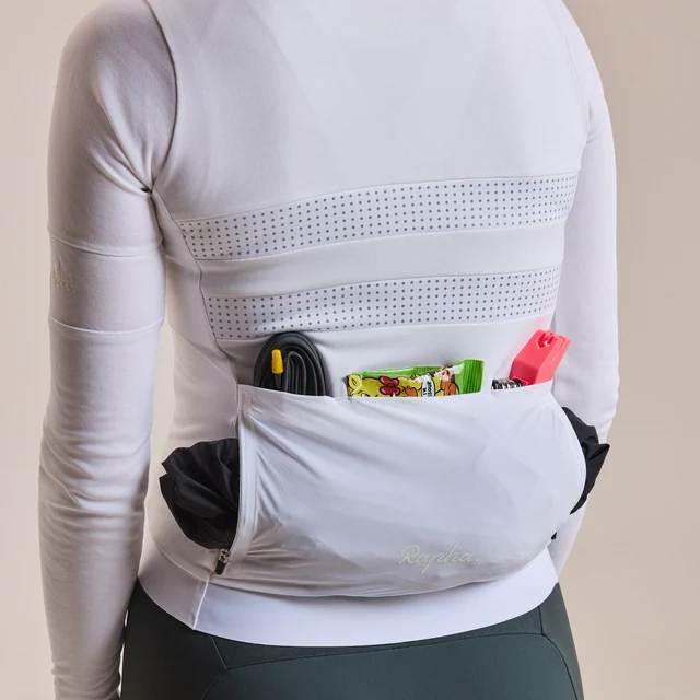 Rapha W's Brevet LS Merino Trøye White/Silver, Str. S 