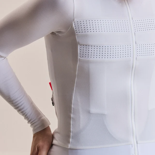 Rapha W's Brevet LS Merino Trøye White/Silver, Str. S 