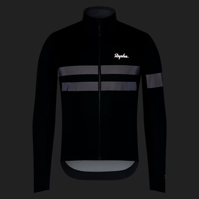 Rapha Men's Brevet LS Windstopper Trøye Black/Black, Str. L 