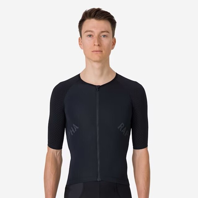 Rapha Men's Pro Team Aero Sykkeltrøye Black/Grey, Str. XL 