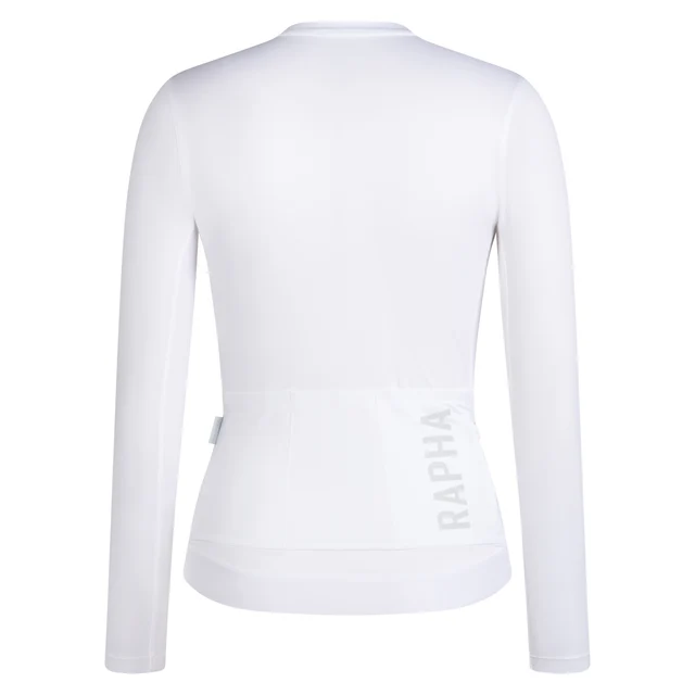 Rapha W's Pro Team LS Lighweight Trøye White/Silver, Str. M 