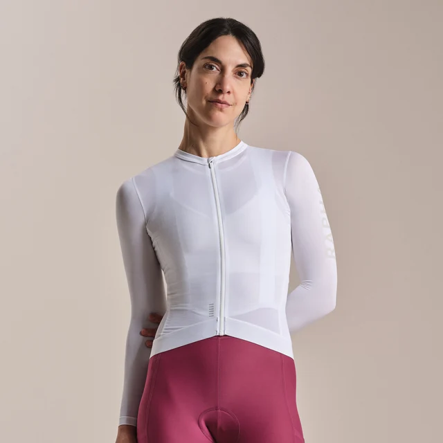 Rapha W's Pro Team LS Lighweight Trøye White/Silver, Str. M 