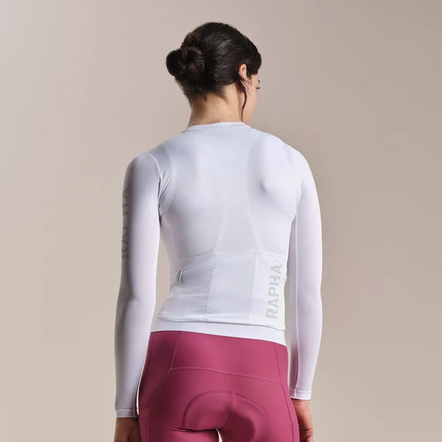 Rapha W's Pro Team LS Lighweight Trøye White/Silver, Str. M 