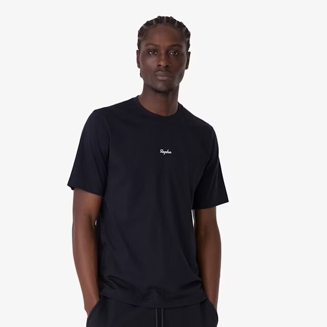 Rapha Men's Cotton T-shirt Black/White, Str. L 