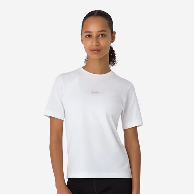 Rapha W's Cotton T-shirt White/Light Grey, Str. S 