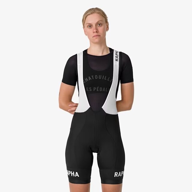 Rapha W's Pro Team Training Bib Shorts Black/White, Str. S 