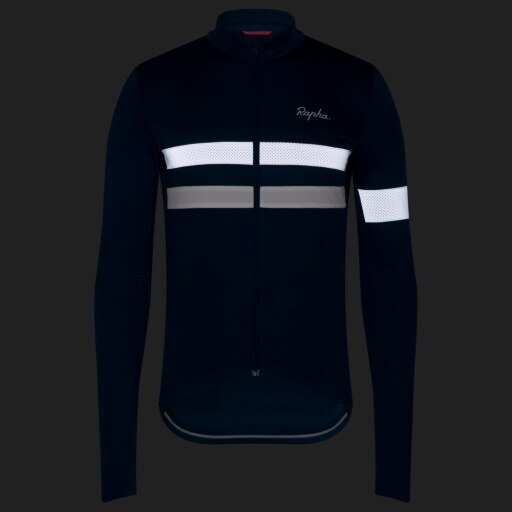 Rapha Men's Brevet LS Tröja Jewelled Blue/White, Str. S 