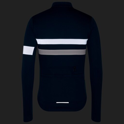 Rapha Men's Brevet LS Trøye Jewelled Blue/White, Str. XL 