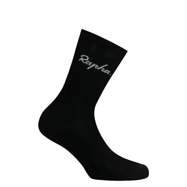 Rapha Cotton Crew Sokker Black/White, Str. L 