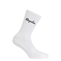 Rapha Cotton Crew Sokker White/Black, Str. S