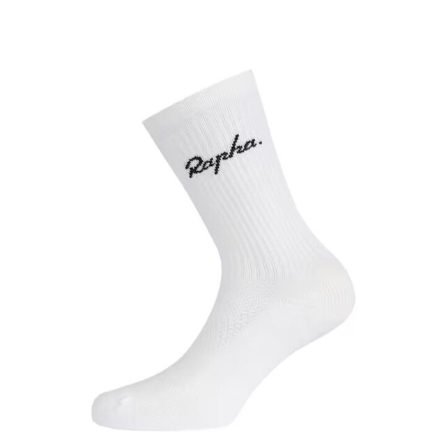 Rapha Cotton Crew Strumpor White/Black, Str. XL 