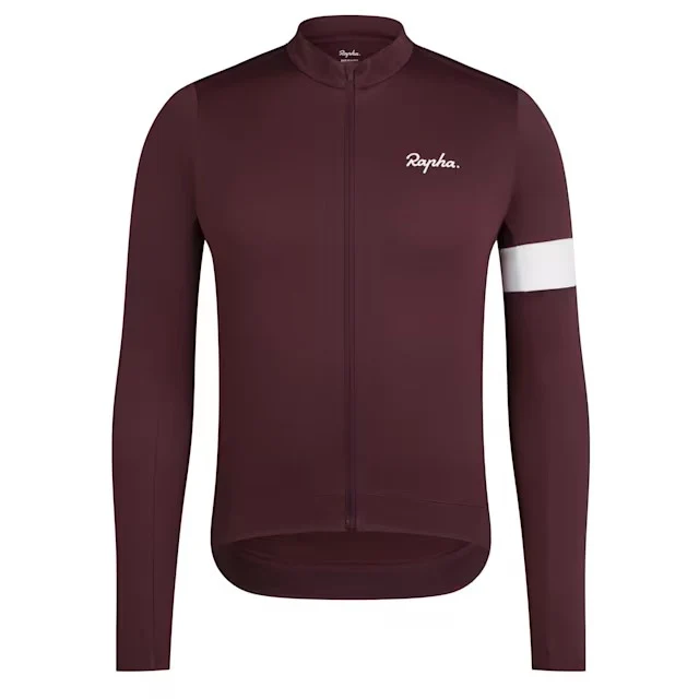 Rapha Men's Core Thermal LS Sykkeltrøye Fudge/White Alyssum, Str. XL 