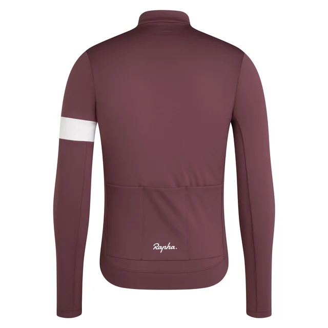 Rapha Men's Core Thermal LS Sykkeltrøye Huckleberry/White, Str. XXL 