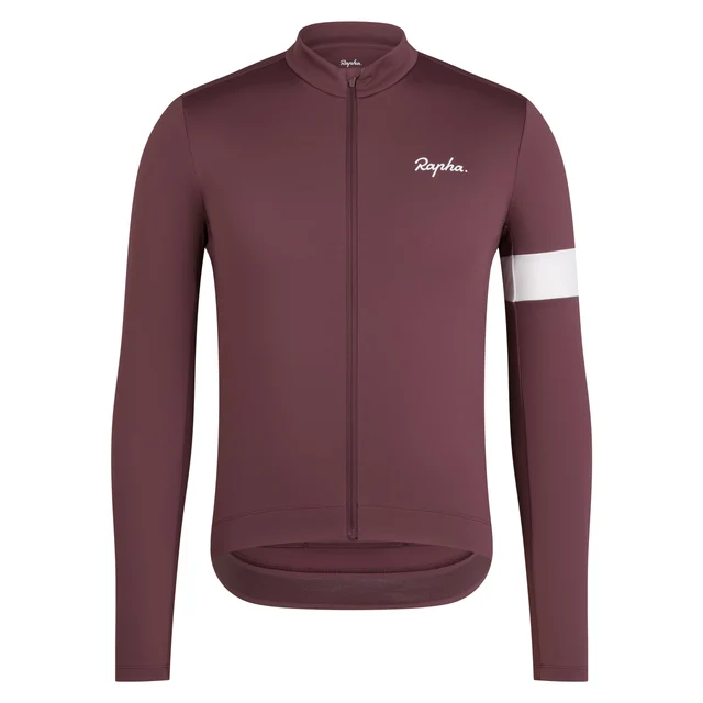 Rapha Men's Core Thermal LS Sykkeltrøye Huckleberry/White, Str. XXL 