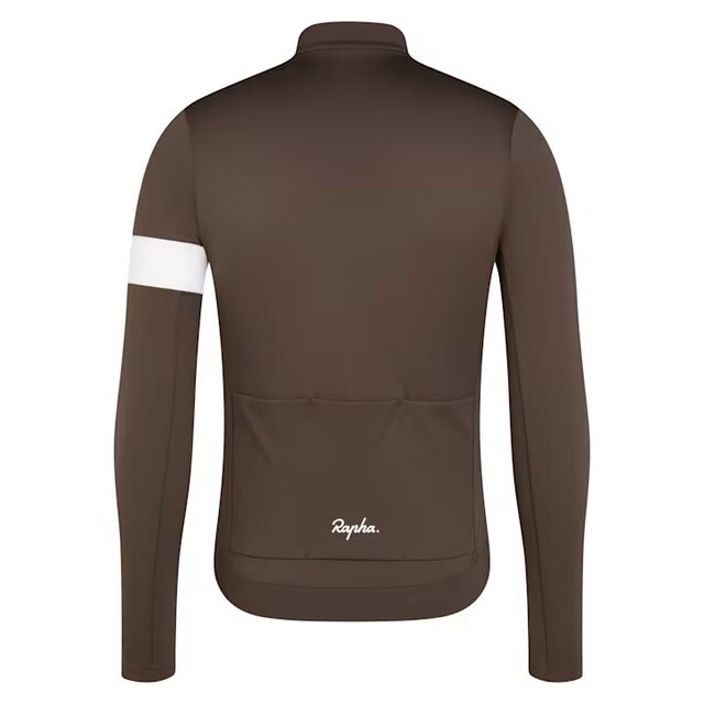 Rapha Men's Core Thermal LS Cykeltröja Deep Coffee/White, Str. L 