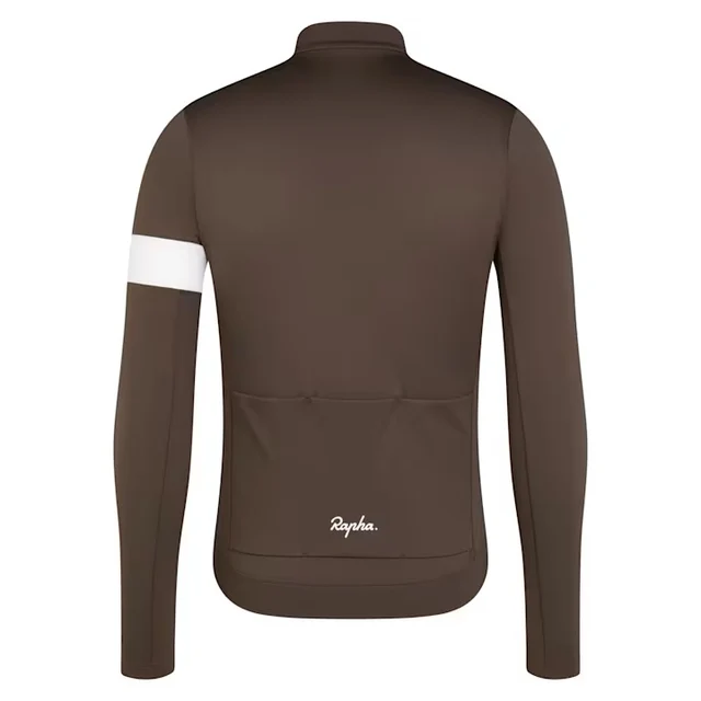 Rapha Men's Core Thermal LS Sykkeltrøye Deep Coffee/White, Str. XXL 