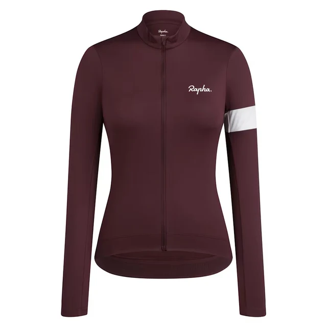 Rapha W's Core Thermal LS Cykeltröja Fudge/White Alyssum, Str. XL 