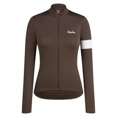 Rapha W's Core Thermal LS Cykeltröja Deep Coffee/White, Str. M