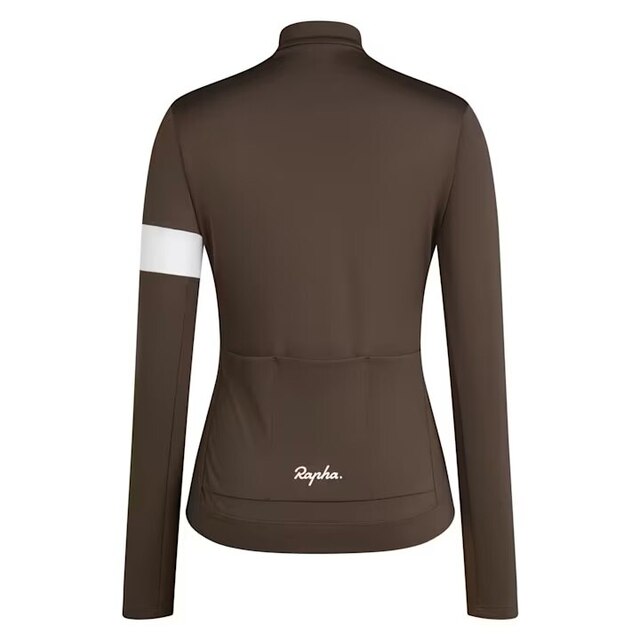 Rapha W's Core Thermal LS Sykkeltrøye Deep Coffee/White, Str. XS 