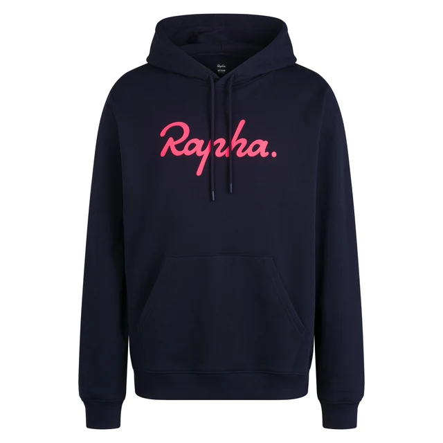 Rapha Men's Cotton Hettegenser Dark Navy/High-Vis Pink, Str. XS 