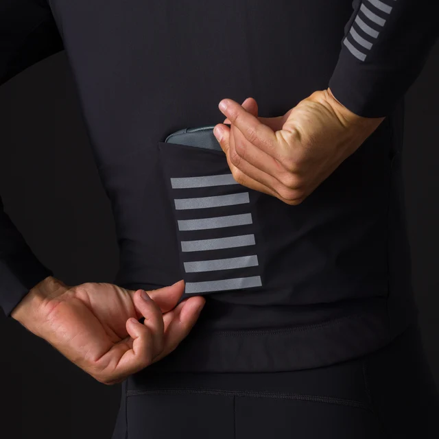 Rapha Men's Pro Team Shadow Vinterjakke Black/Silver Reflective, Str. L 