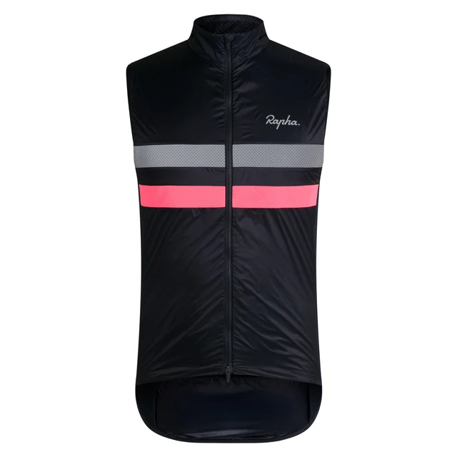 Rapha Men's Brevet Insulated Väst Dark Navy/Hi-Vis Pink, Str. S 