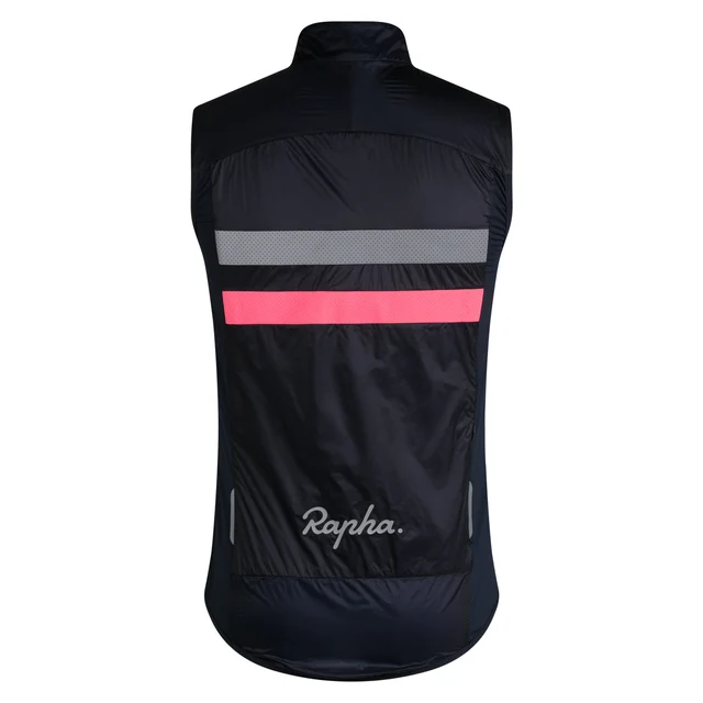 Rapha Men's Brevet Insulated Väst Dark Navy/Hi-Vis Pink, Str. S 