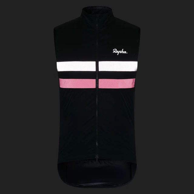Rapha Men's Brevet Insulated Väst Dark Navy/Hi-Vis Pink, Str. S 