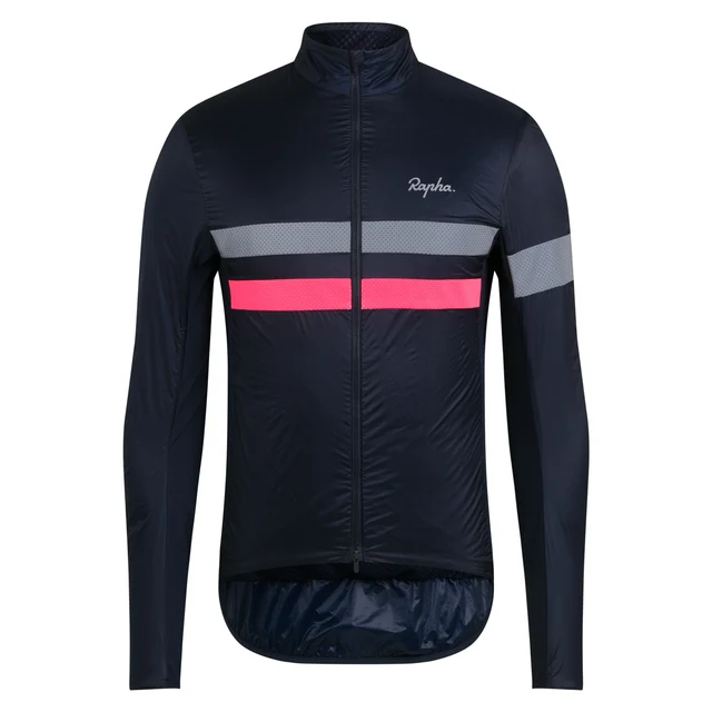 Rapha Men's Brevet Insulated Jakke Dark Navy/Hi-Vis Pink, Str. S 