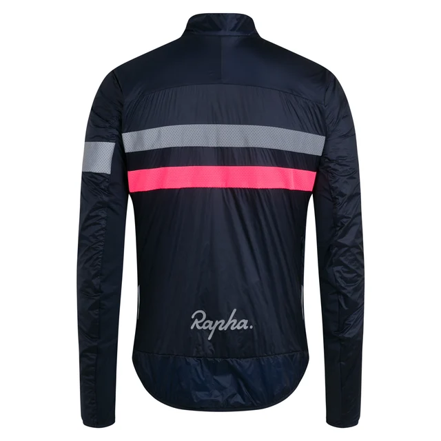 Rapha Men's Brevet Insulated Jakke Dark Navy/Hi-Vis Pink, Str. S 