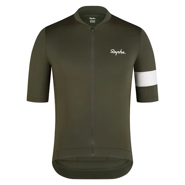 Rapha Men's Core Sykkeltrøye Dark Green/White, Str. 3XL 