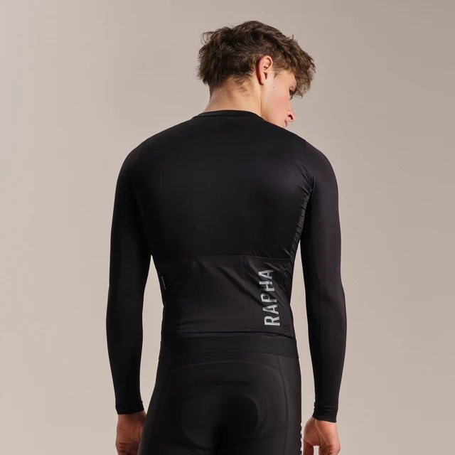 Rapha Mens Pro Team LS Lightweight Trøye Black/Dark Grey, Str. XXL 