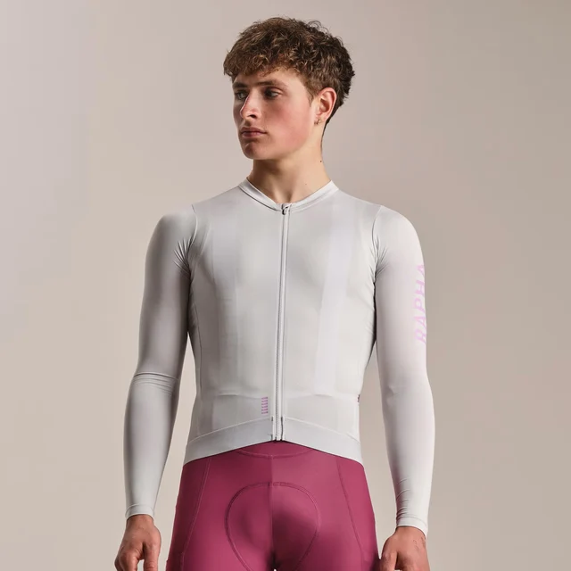 Rapha Mens Pro Team LS Lightweight Trøye Silver / Quartz, Str. L 