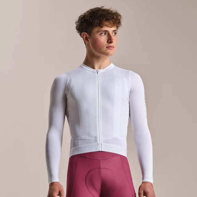 Rapha Mens Pro Team LS Lightweight Trøye White / Silver, Str. XXL 