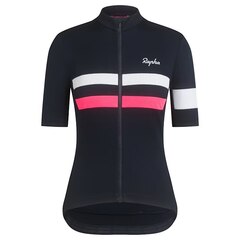 Rapha W's Brevet Trøye Dark Navy/High-Vis Pink, Str. S