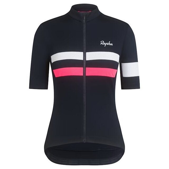 Rapha W's Brevet Tröja Dark Navy/High-Vis Pink, Str. S 