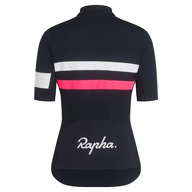 Rapha W's Brevet Trøye Dark Navy/High-Vis Pink, Str. S 