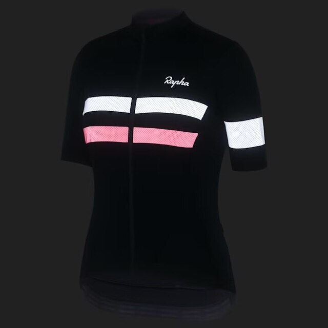 Rapha W's Brevet Trøye Dark Navy/High-Vis Pink, Str. M 