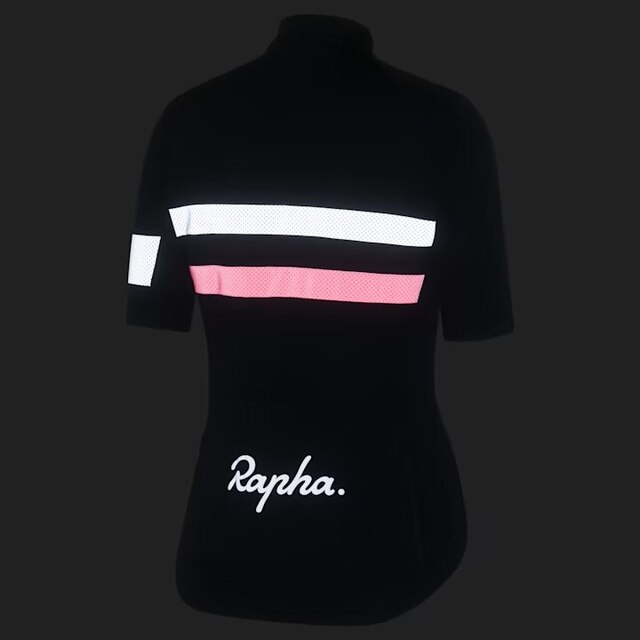 Rapha W's Brevet Trøye Dark Navy/High-Vis Pink, Str. M 