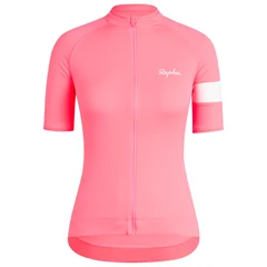 Rapha Core Dame kort Sykkeltrøye High-Vis Pink, Str. XS
